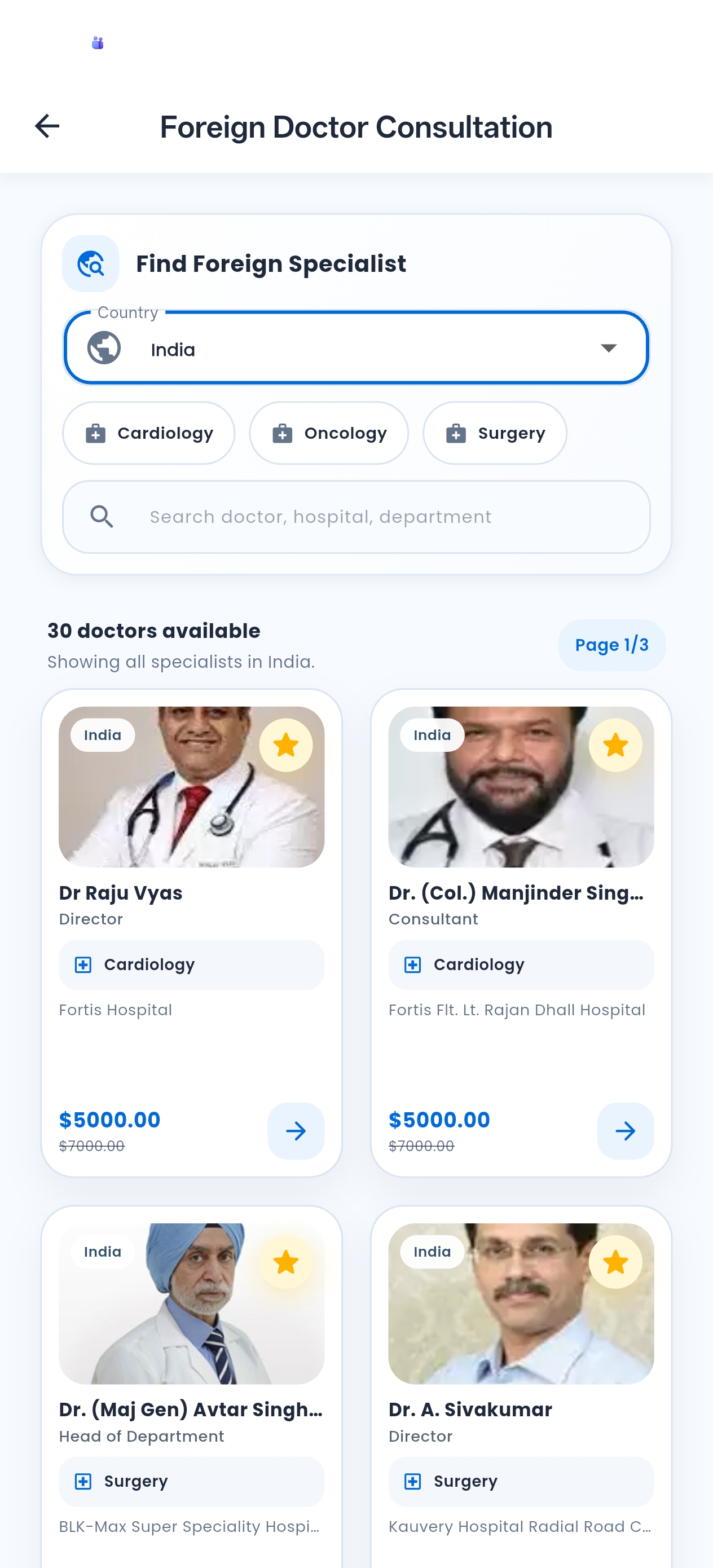 Foreign specialists in India